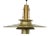 Large Danish Ceiling Lamp in Brass by T.H. Valentiner For Sale