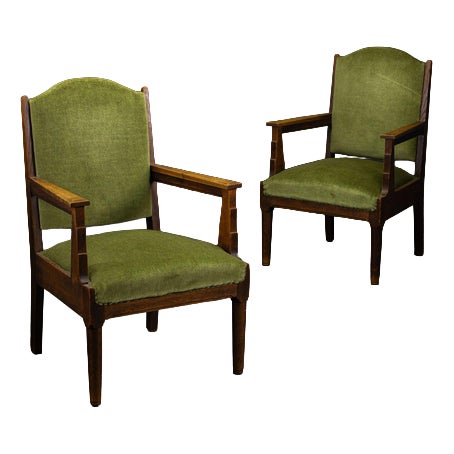 Vintage Armchair Set, 1920s For Sale
