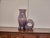 Glass Amethyst Midcentury Period Hurricane Lamp Glass Shades, a Pair For Sale - Image 7 of 8