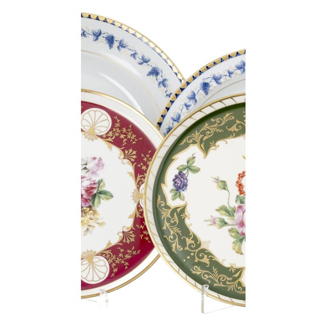 Ceramic Plates in Porcelain from Vista Alegre, Set of 4 For Sale - Image 7 of 8