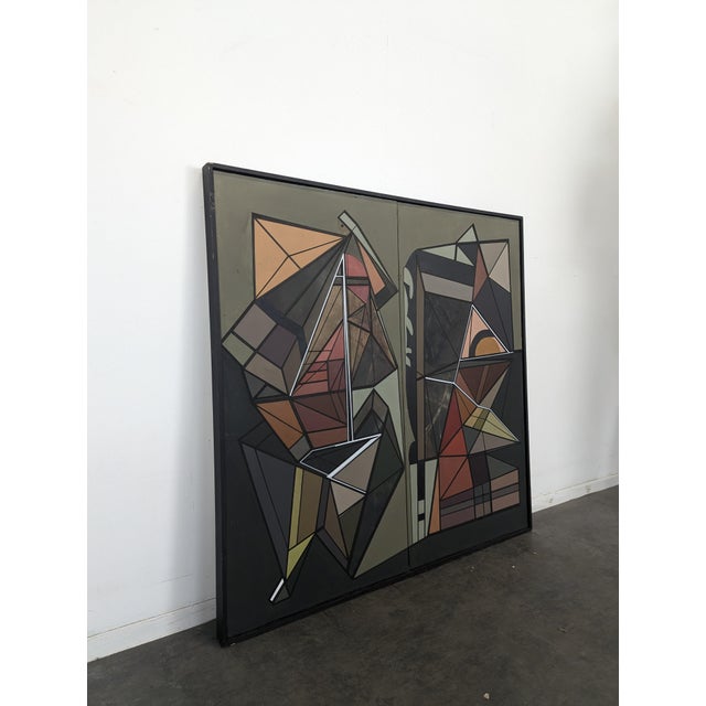 Unknwon, Cubist Abstract Painting, Acrylic, in Very Good conditions.