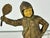 Antique Bronzed Ivorine Tennis Figural Inkwell for your consideration. The figural inkwell measures approx. 4 inches tall,...