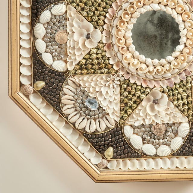 Vintage Sailors Valentine With Mirror For Sale In West Palm - Image 6 of 7