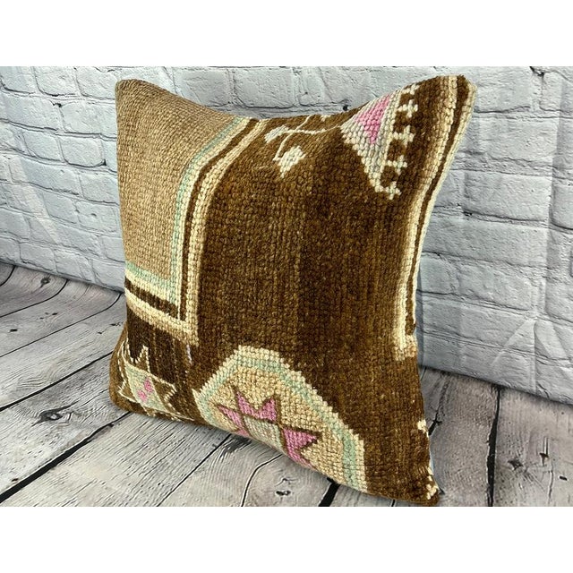 Vintage Pillow Case Turkish Rug Pillow Decorative Rug Pillow Dry cleaning only. PILLOW INSERT IS NOT INCLUDED