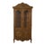 French Louis XIV Style Paint Decorated Corner Cabinet For Sale