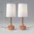 Mid-Century Modern Mid-Century Table Lamp Ceramic & Teak—Brooke Desert Rose—Pair For Sale - Image 3 of 4