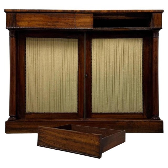 Hollywood Regency Antique 19th Century Regency Mahogany Cupboard For Sale - Image 3 of 12