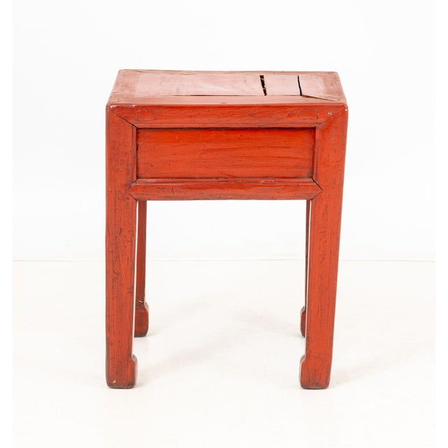 Chinese Red Lacquer Side Table For Sale In New York - Image 6 of 6