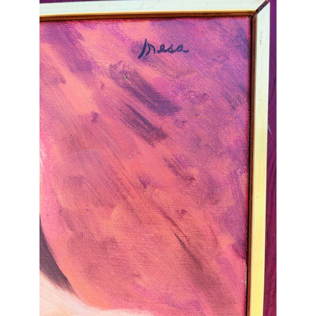 1960s Vintage Oil Painting on Canvas of Nude Woman For Sale - Image 5 of 7