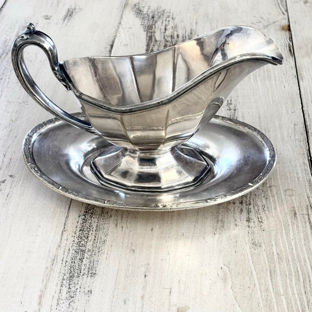 Vintage SilverPlate Gravy Boat 1007-C For Sale In Columbus - Image 6 of 6