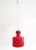 Beautiful dark cherry red Space Age glass pendant lamp in a minimalist, opulent and fluidly organic shape typical for...
