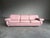 Vintage Post Modern Pink Leather Sculptural 3 Seat Leather Sofa. High quality soft and thick top grain leather in a light...