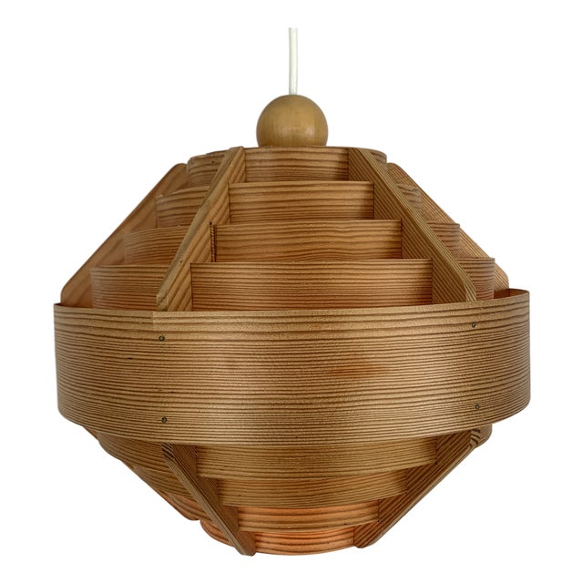 T-510 Pendant Lamp in Pine by Hans-Agne Jakobsson for Ab Markaryd, 1960s For Sale