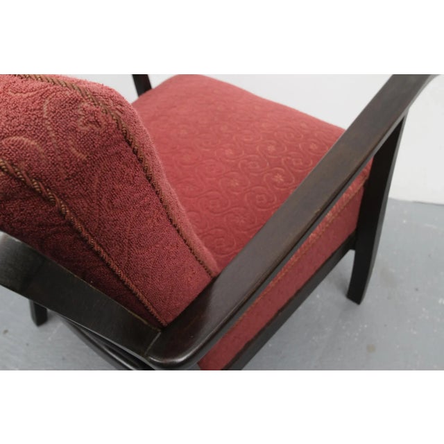 Wood Red Armchair, 1950s For Sale - Image 7 of 13