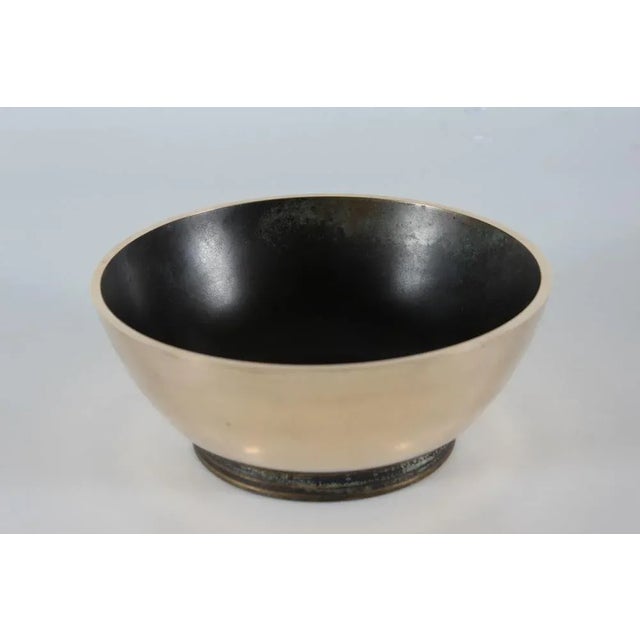 Large Danish Art Deco bronze bowl in Axel Salto and Tinos Style It's made in the 1950s of solid bronze with polished...