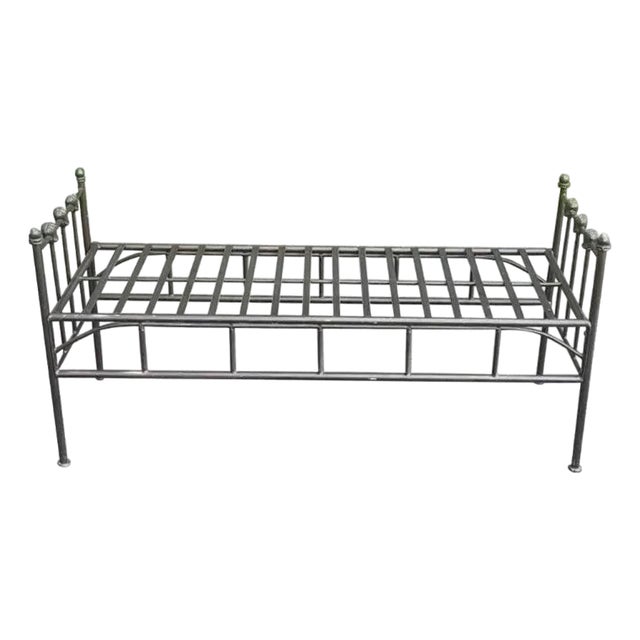Black Wrought Iron Bench For Sale