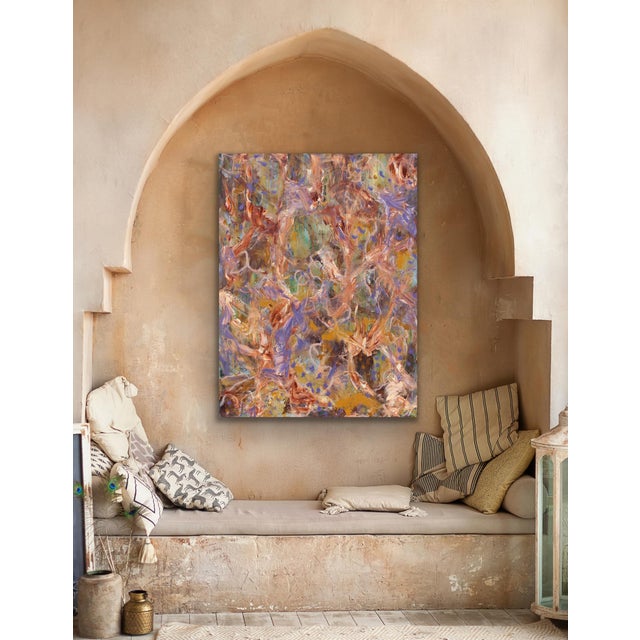 Contemporary Dawn Goes Down to Day Original Abstract Painting by Lisa Finlayson For Sale - Image 3 of 11