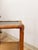 Mid 20th Century Vintage Woven Rattan Shelf Table Glass Top Coastal Boho Accent Hollywood Regency For Sale - Image 5 of 7