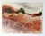 Mixed media painting on artist board of coastal sand dunes with figures. Textured using fiber and paper. Unsigned....