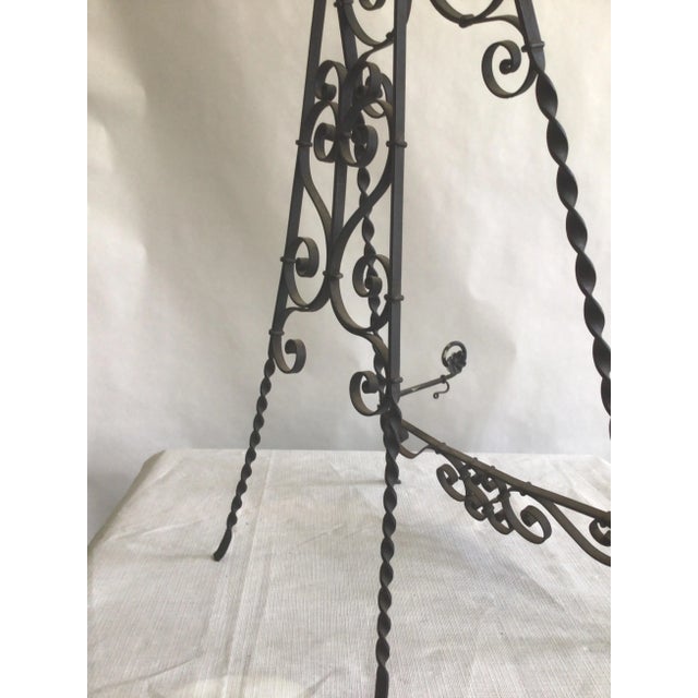 1960s Scrolled Iron Tabletop Easel For Sale - Image 4 of 12