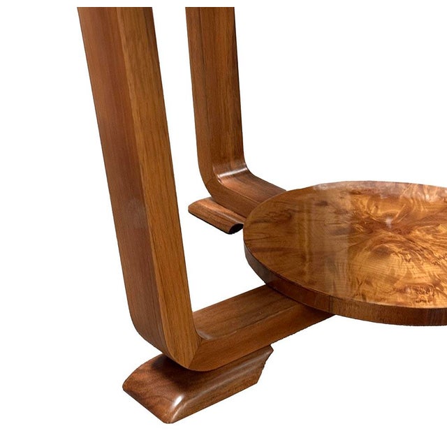 Art Deco Poplar Round Coffee Table, 1930s For Sale - Image 3 of 6