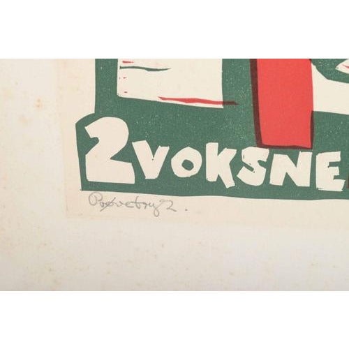 Henning Tais Hedin, Humorous Scene with a Couple, 1978, Proof Print on Paper For Sale - Image 4 of 6