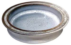 Mid-Century Modern Italian Gray Glazed Ceramic Ashtray by Bucci, 1960s