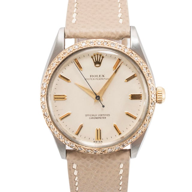 Brand: Rolex Gender: Ladies Metal Type: Stainless Steel & Yellow Gold Diameter: 34.00 mm Weight: 44.30 grams ROLEX Ladies,...