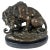 After A. Barye, Lion with Snake, 20th Century, Bronze For Sale - Image 17 of 17