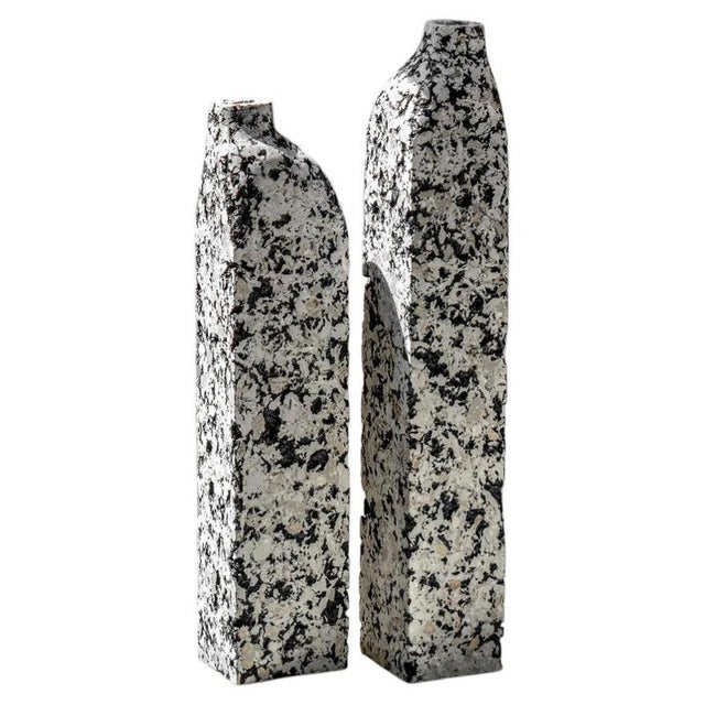 Paper Block White Vases by Donatas Zukauskas, Set of 2 For Sale - Image 7 of 7