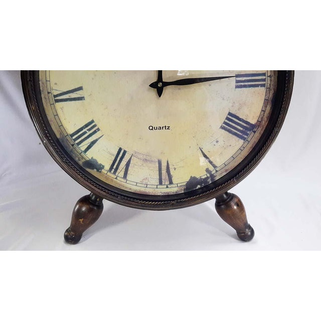 Very Large 25" Rustic Alarm Clock Decor Chairish