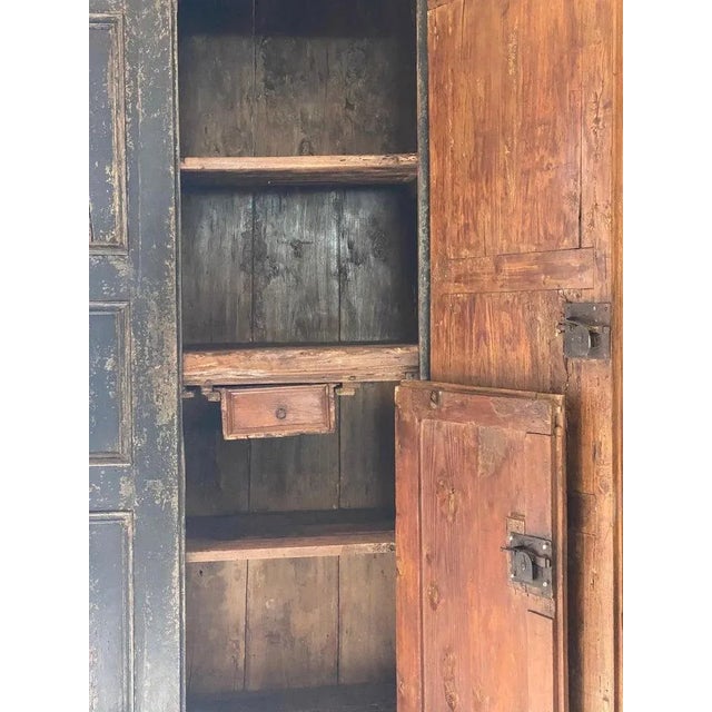Ebonized Two-Door Pine Cabinet, Italy, 19th Century For Sale - Image 4 of 12