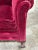 Textile Deep Red Maroon Mohair Armchair Claw Feet For Sale - Image 7 of 12