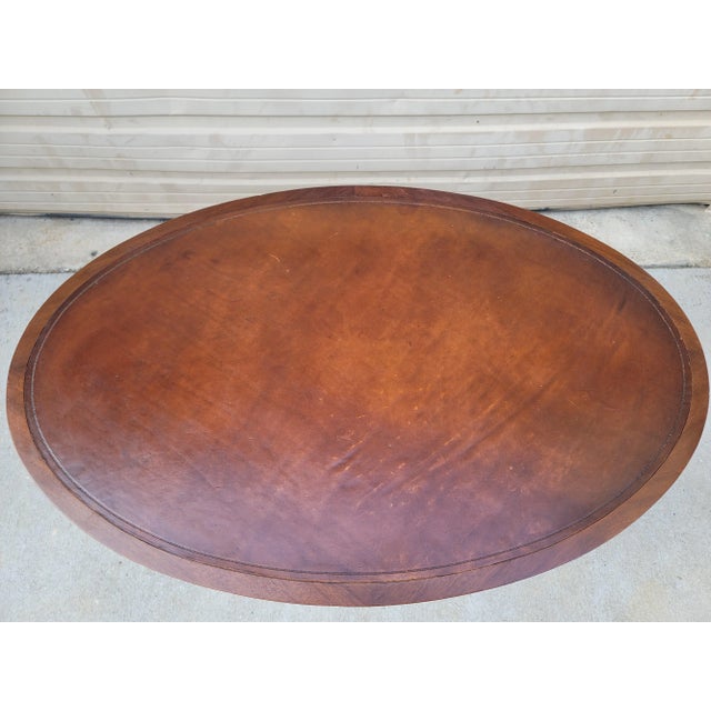 Mid 20th Century Kittinger Oval Leather Top Georgian Style Desk For Sale In Washington DC - Image 6 of 11