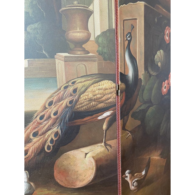Chelsea House Inc Late 20th Century Oil Painted Screen by Chelsea House For Sale - Image 4 of 13