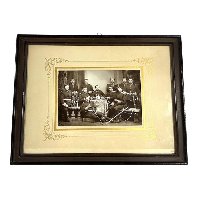 Antique Framed German Military Officers Photograph, c. 1900 For Sale