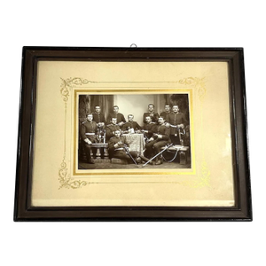 Antique Framed German Military Officers Photograph, c. 1900