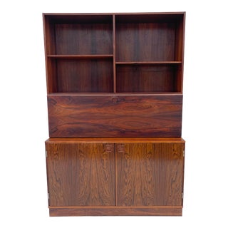 Mid-Century Modern Rosewood Bookshelf Cabinet by Lovig For Sale