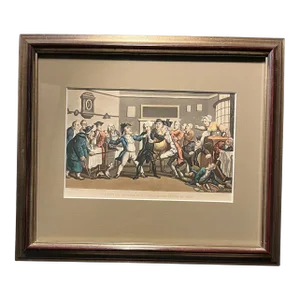 Vintage English Satire Art Print by Rowlandson