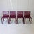 Maroon Cab 412 Chairs in Burgundy Leather by Mario Bellini for Cassina, 1970s, Set of 4 For Sale - Image 8 of 14
