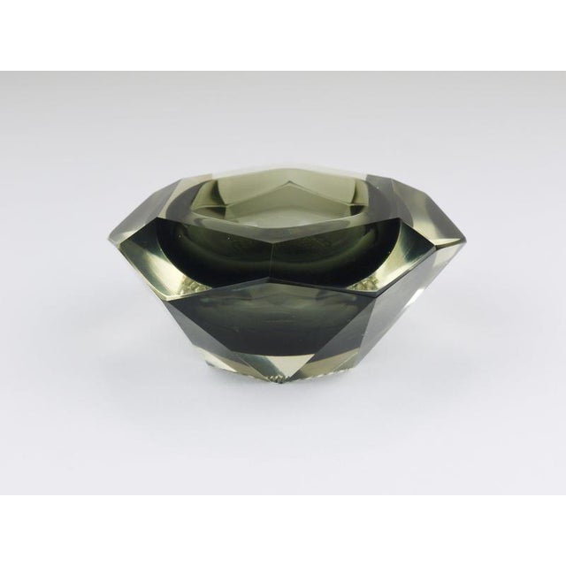 Sommerso Faceted Diamond Caviar Bowl in Murano Glass by Mandruzzato, Italy, 1960s For Sale - Image 10 of 13