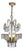 Brass Chandelier with Crystal Trimmings For Sale