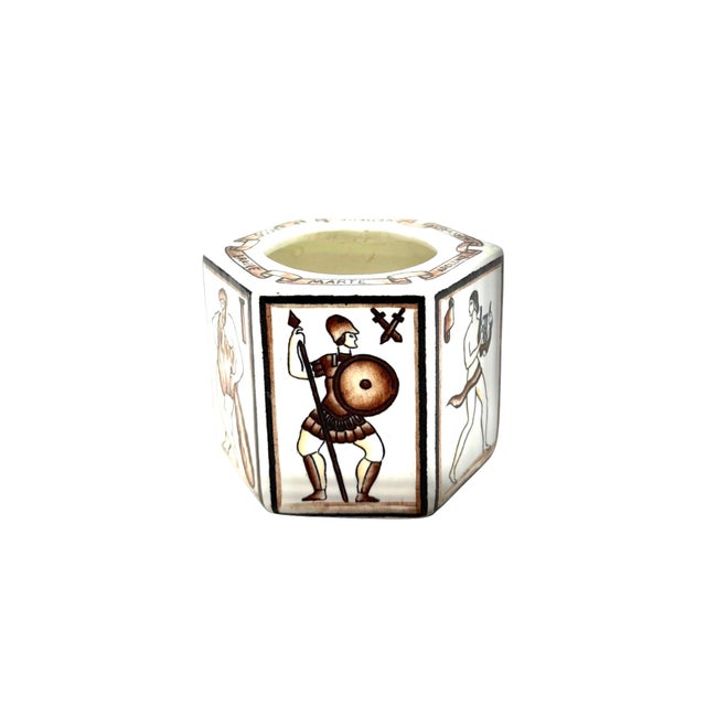 1920s Gio Ponti, "Per Scriver Classico" Ashtray, San Cristoforo Richard Ginori, Italy 1923 For Sale - Image 5 of 11