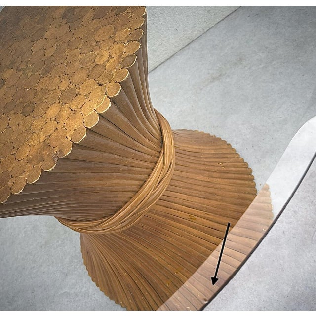 Bamboo Sheaf of Wheat and Glass Dining Table from McGuire, 1970s For Sale - Image 12 of 14