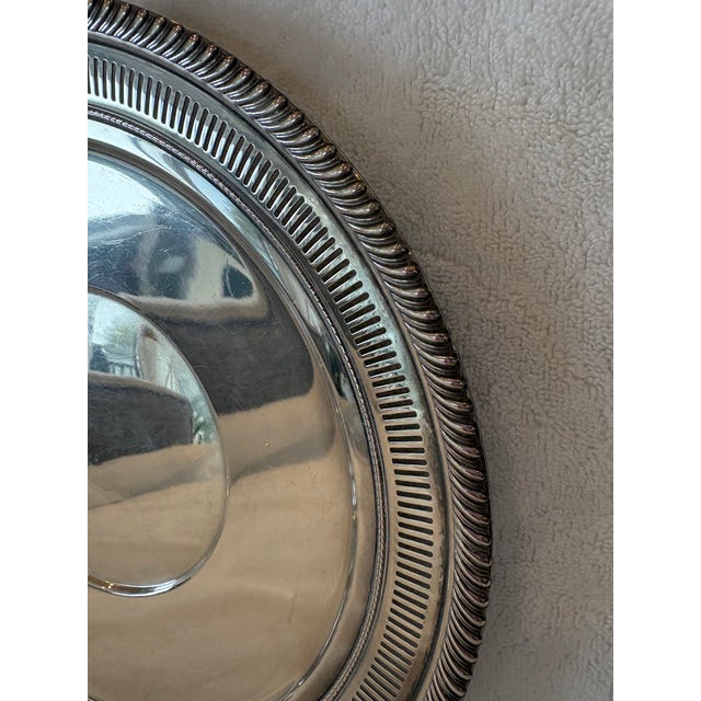 Mid 20th Century Sterling Silver Round Platter For Sale - Image 9 of 9