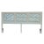 White Faux Bamboo Fretwork King Headboard with Mirrored Back For Sale - Image 9 of 10