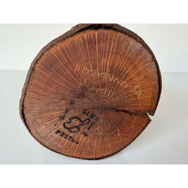 Mid-Century Modern 1990's Vintage Hand-Carved Wood Puzzle Box Sculpture, Signed For Sale - Image 3 of 12