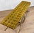 1970s Vintage French Regency Double X Gilded Green Velvet Tuft Window Bench For Sale - Image 5 of 15