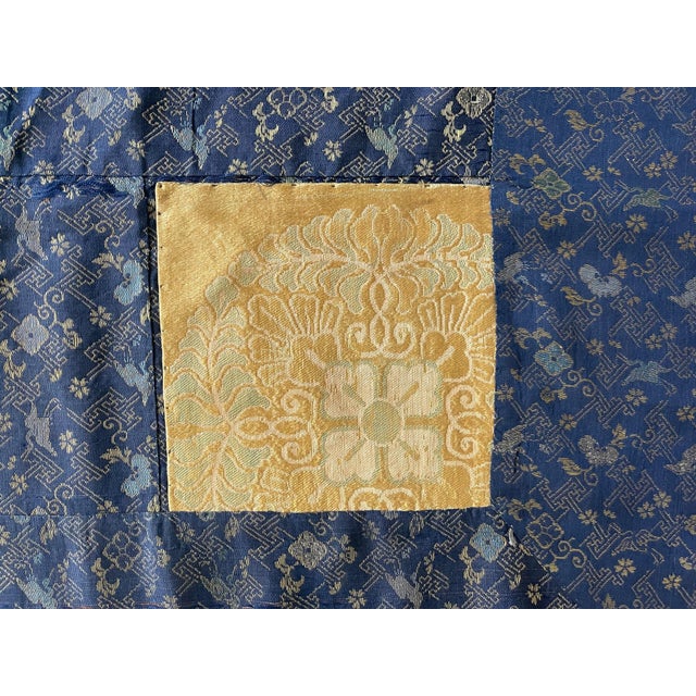 Japanese Monastery Robe Patchwork Kesa with inscription Edo Period For Sale In Atlanta - Image 6 of 14