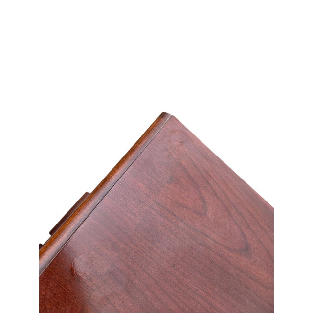 Wood 1990s Thomasville Collectors Cherry Bachelors Chest Nightstand Chippendale Tray A For Sale - Image 7 of 12